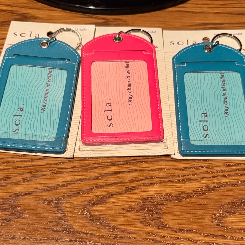 Set of 3 keychain ID wallets